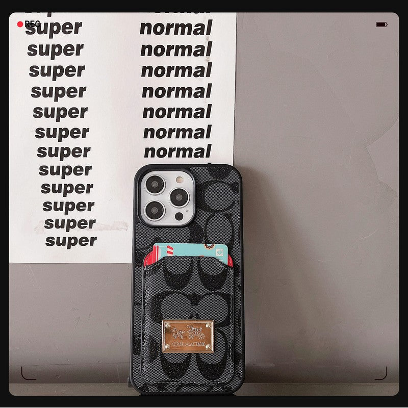 Klasické puzdro na karty kožené puzdro na iPhone