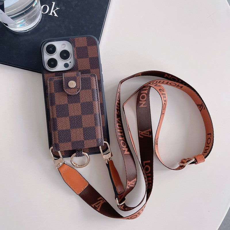 Luxe kaarttasje met klassieke ketting iPhone-hoesje