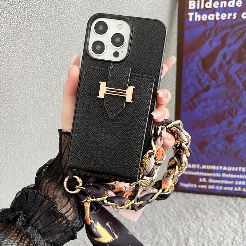 H Card Bag Skjerf Skinn iPhone-deksel