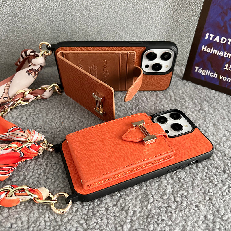 H Card Bag Skjerf Skinn iPhone-deksel