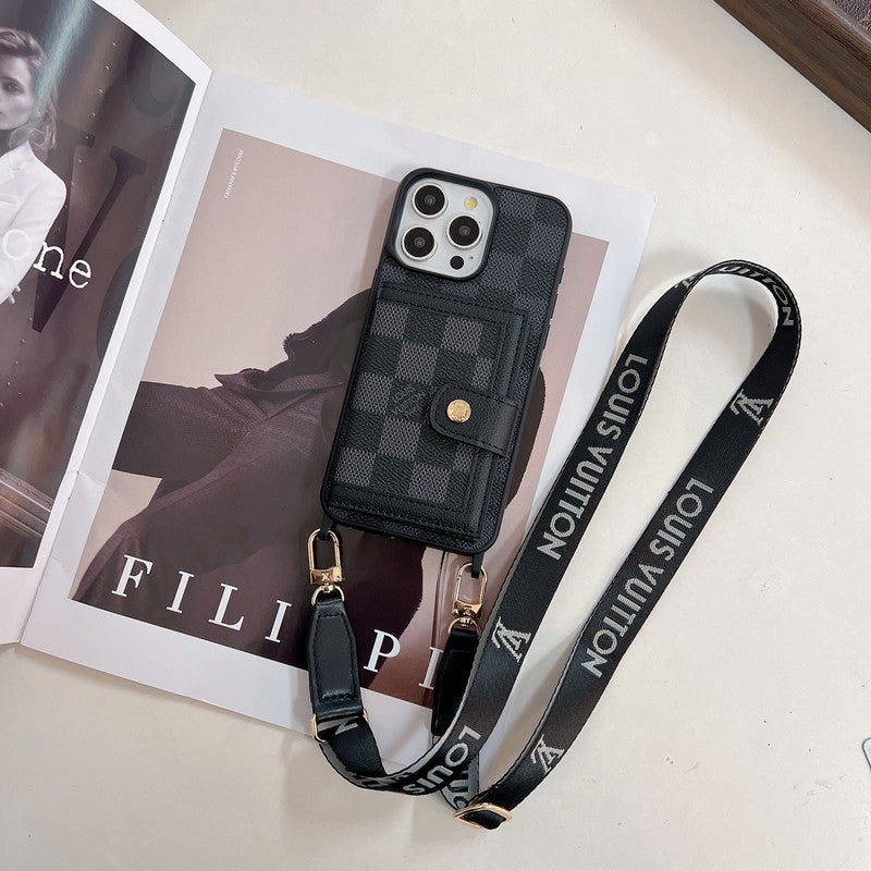 Étui pour iPhone Crossboday de sac de carte de luxe