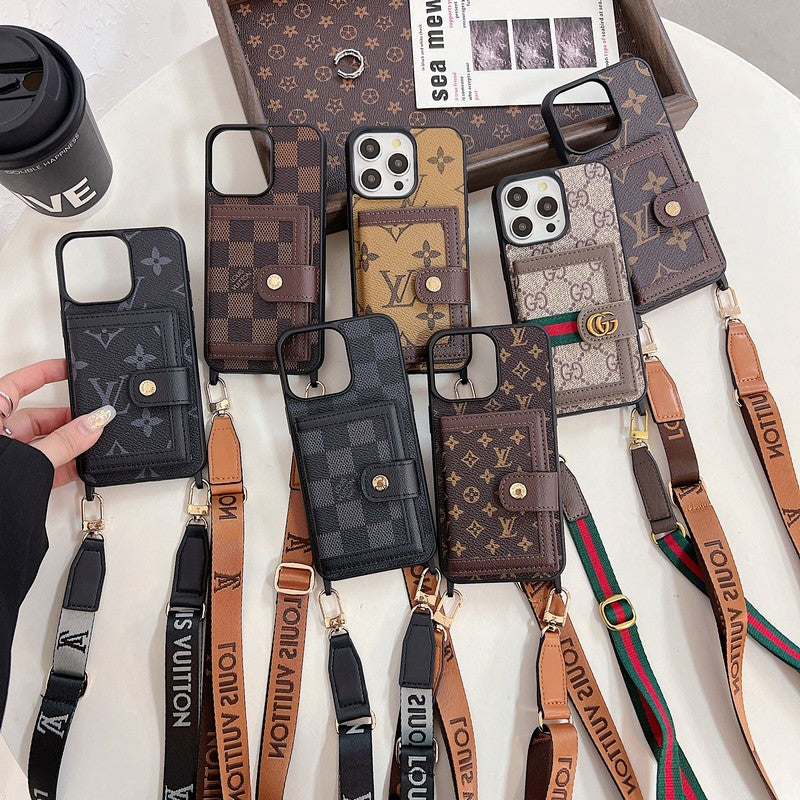 Étui pour iPhone Crossboday de sac de carte de luxe