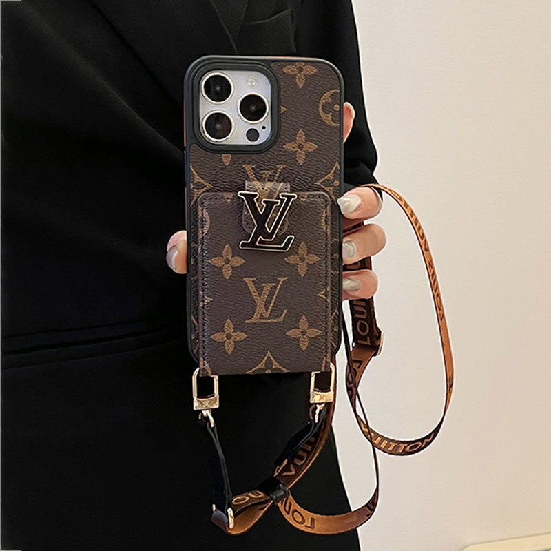 Luksusowe etui na iPhone'a z łańcuszkiem na karty