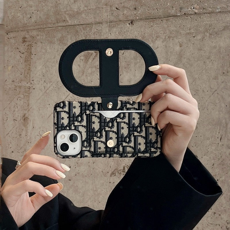 ファッションブラケットカードバッグiPhoneケース