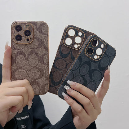 クラシックレザーiPhoneケース