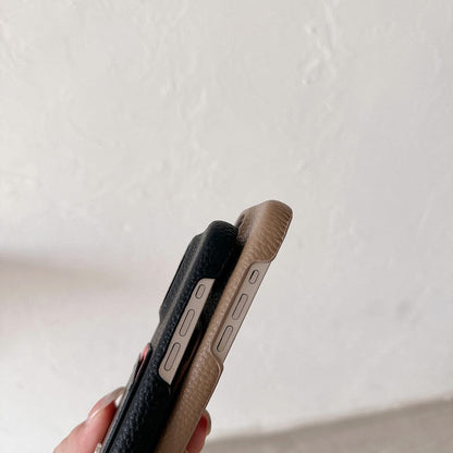 Klassinen korttilaukku, nahkainen iPhone-kotelo