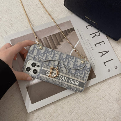 Geantă pentru carduri din material textil negru și gri Husă pentru iPhone