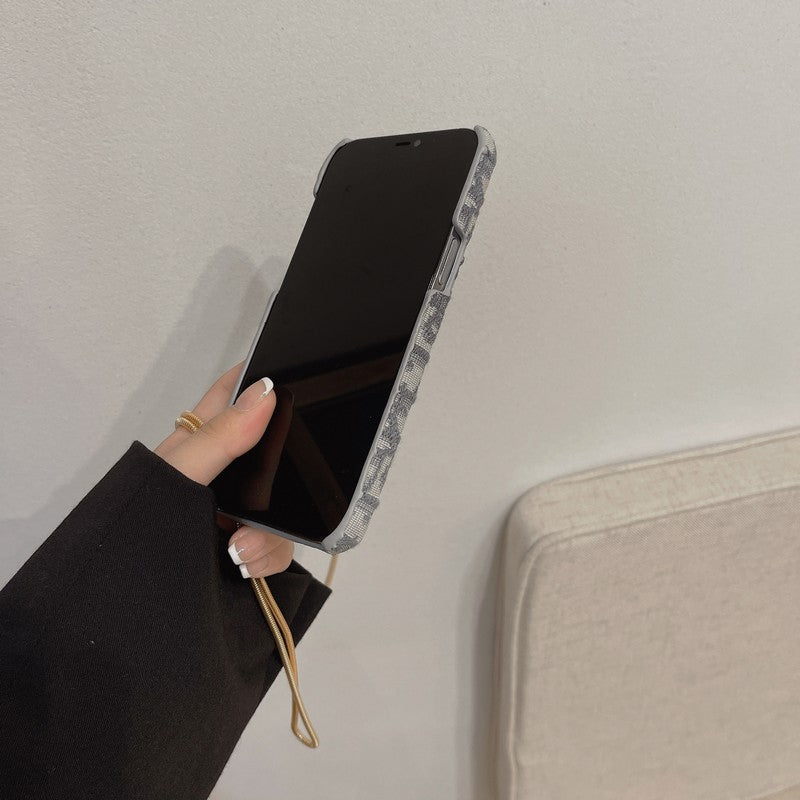 Geantă pentru carduri din material textil negru și gri Husă pentru iPhone