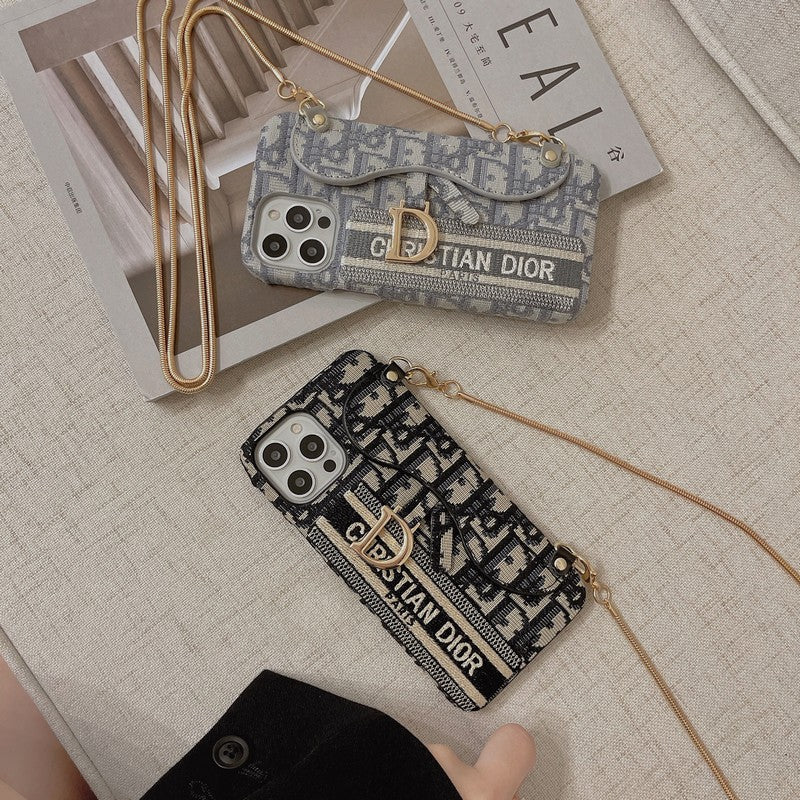 Geantă pentru carduri din material textil negru și gri Husă pentru iPhone
