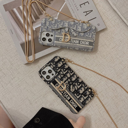 Geantă pentru carduri din material textil negru și gri Husă pentru iPhone