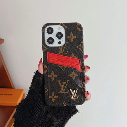 Luxusní Card Bag Klasické pouzdro na iPhone
