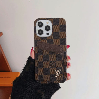 Luxusní Card Bag Klasické pouzdro na iPhone