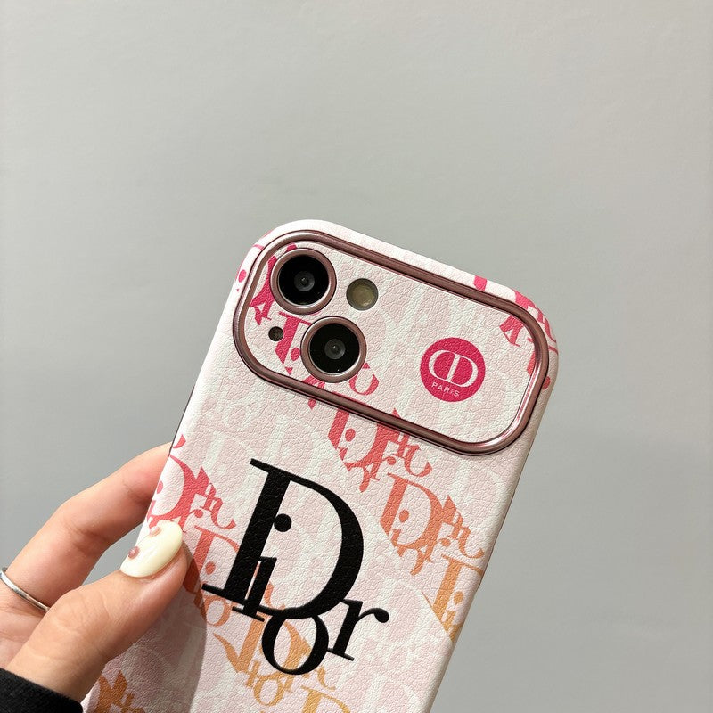 Módní kožené pouzdro na iPhone v bílé a hnědé barvě