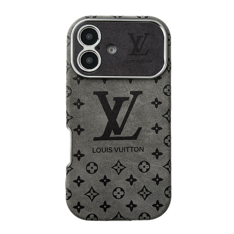 Luxus barna és fekete színű bőr iPhone tok