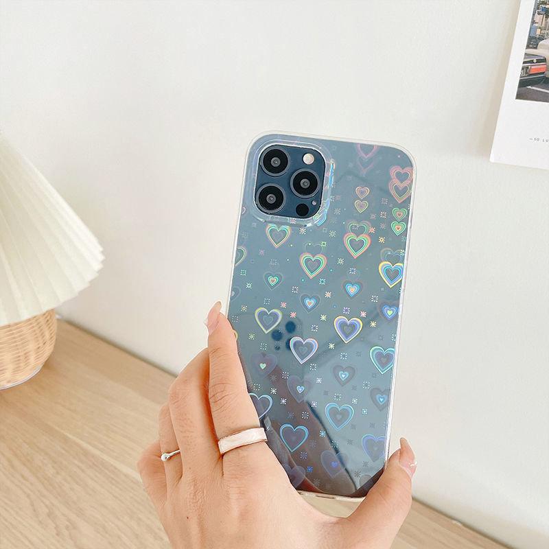 Pouzdro na iPhone s holografickým srdcem