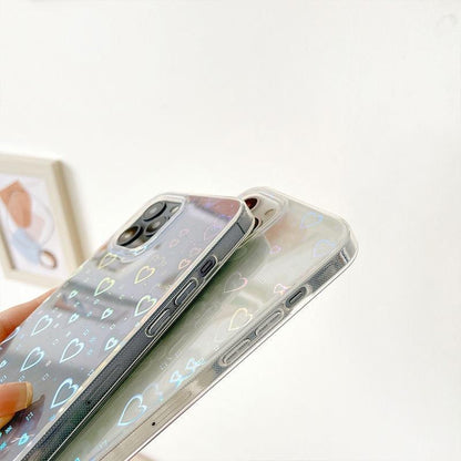 Pouzdro na iPhone s holografickým srdcem