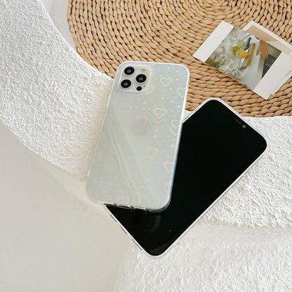 Pouzdro na iPhone s holografickým srdcem