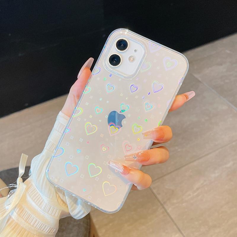 Pouzdro na iPhone s holografickým srdcem