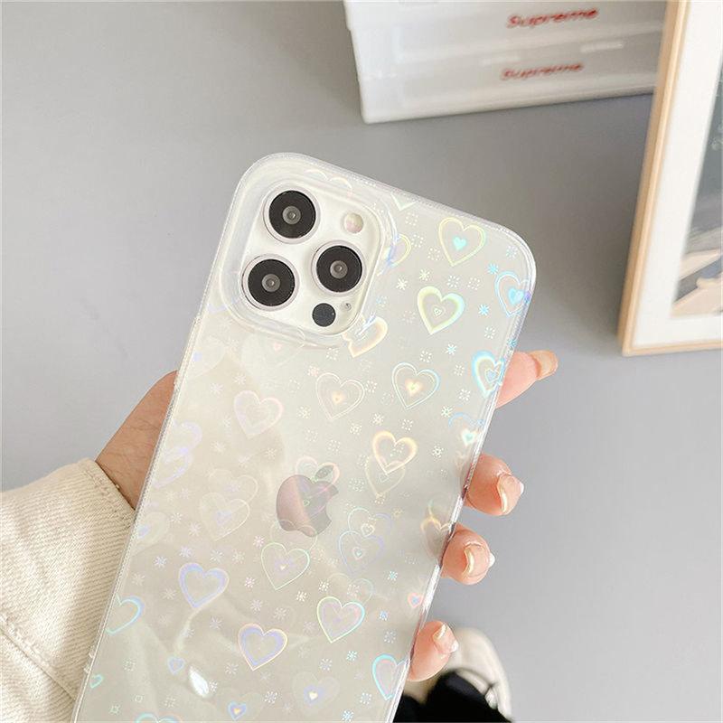 Pouzdro na iPhone s holografickým srdcem