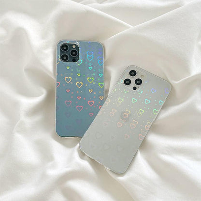 Pouzdro na iPhone s holografickým srdcem
