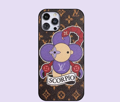 Funda para iPhone pintada con amor de Escorpio hecha a medida