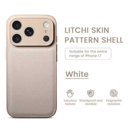 Premium Litchi Skin Pattern Leather Case for iPhone