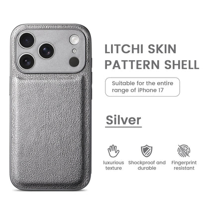Premium Litchi Skin Pattern Leather Case for iPhone